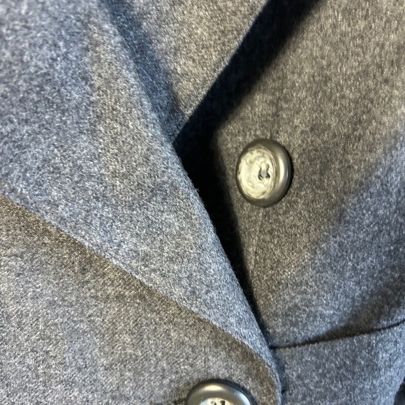 Vintage Valentino Crop Blazer, charcoal, wool, Size 10 - Picture 3 of 12